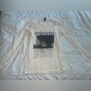 Women’s Cream Graphic Long Sleeve Shirt